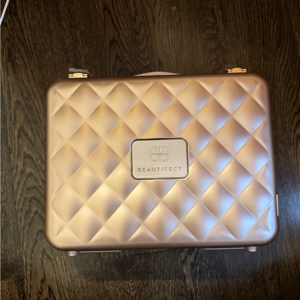 Beautifect Rose Gold Makeup Case